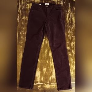 LOFT-Women's Super Soft Velvet Modern Skinny Pants-Sz-27/4 Reg.-Plum Raisin-EUC!